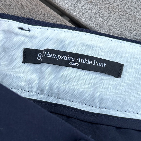 Talbot’s W’s 8 Curvy Hampshire Straight Leg Ankle Pant Tailored Navy poly blend - Picture 12 of 14